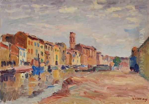 Martigues, Le Port Oil Painting by Abel Louis Alphonse Lauvray