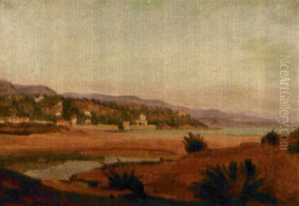 Paysage Mediterraneen Oil Painting by Abel Louis Alphonse Lauvray