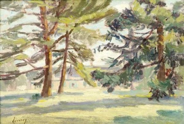 Les Arbres Autour De La Maison Du Peintre Oil Painting by Abel Louis Alphonse Lauvray