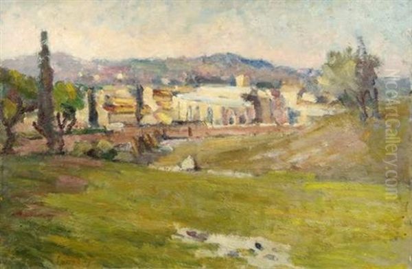 L'abbaye Du Val De Benediction, Villeneuve-les-avignon Oil Painting by Abel Louis Alphonse Lauvray