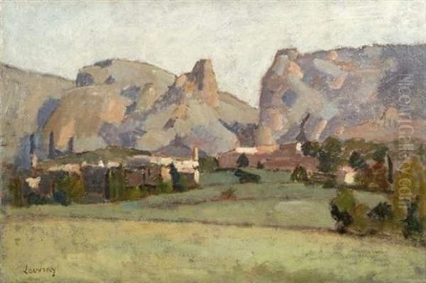 Moustiers Sainte-marie Oil Painting by Abel Louis Alphonse Lauvray