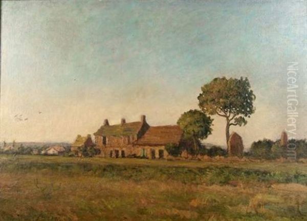 La Vieille Ferme Pres Du Village Oil Painting by Abel Louis Alphonse Lauvray