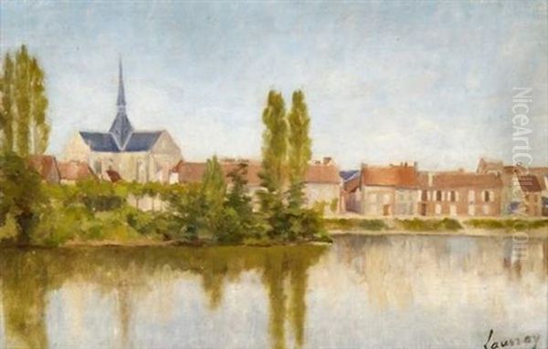 Le Village Au Bord De L'eau by Abel Louis Alphonse Lauvray