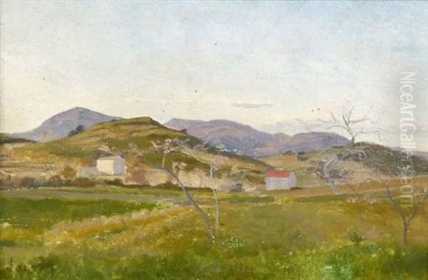 Paysage De Montagne Oil Painting by Abel Louis Alphonse Lauvray