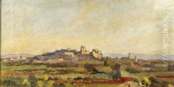 Avignon Vu De Villeneuve Oil Painting by Abel Louis Alphonse Lauvray