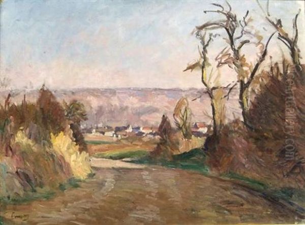 Environs De Vetheuil Oil Painting by Abel Louis Alphonse Lauvray