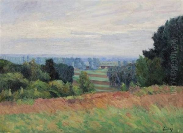 Paysage En Ile-de-france Oil Painting by Abel Louis Alphonse Lauvray