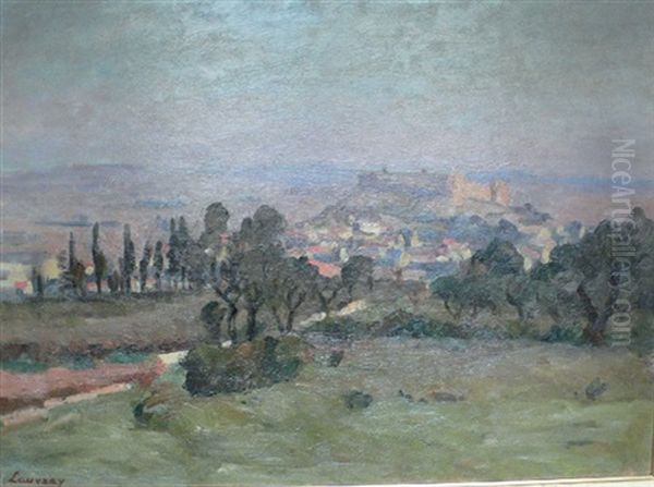 Vue De Villeneuve Les Avignon Oil Painting by Abel Louis Alphonse Lauvray