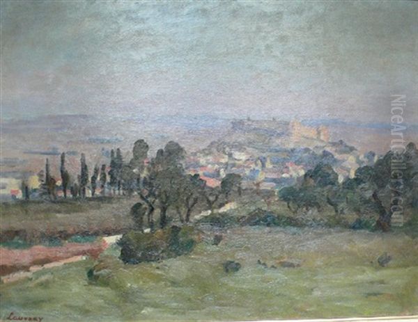 Vue De Villeneuve Oil Painting by Abel Louis Alphonse Lauvray