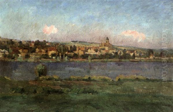 Vetheuil Oil Painting by Abel Louis Alphonse Lauvray