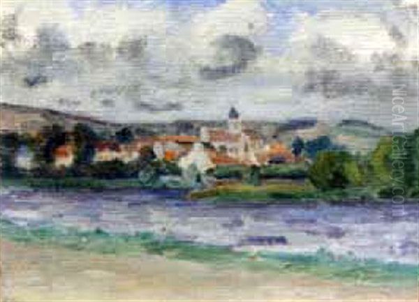 Vetheuil Oil Painting by Abel Louis Alphonse Lauvray