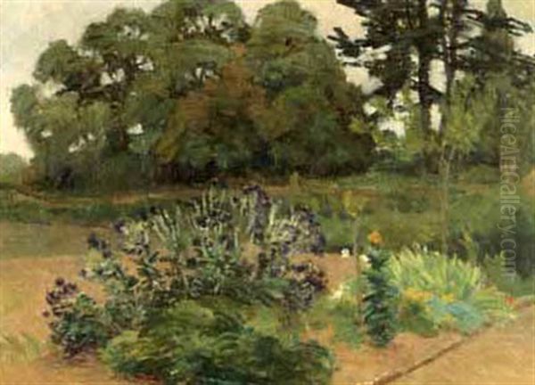 Le Jardin Du Peintre Oil Painting by Abel Louis Alphonse Lauvray