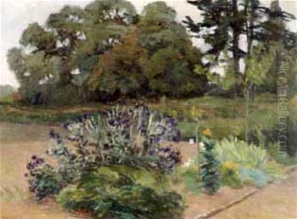 Le Jardin Du Peintre Oil Painting by Abel Louis Alphonse Lauvray