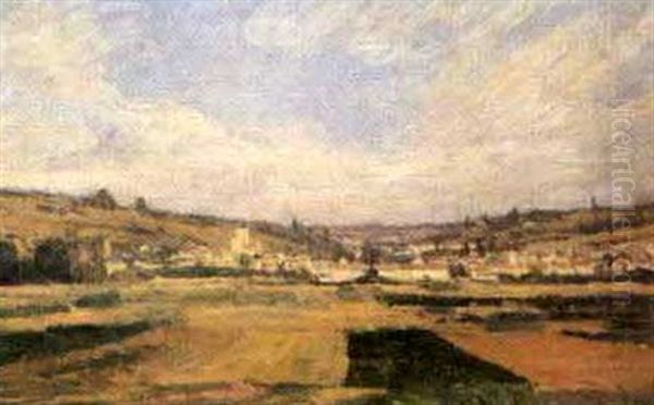 Vue Generale De Vetheuil Oil Painting by Abel Louis Alphonse Lauvray