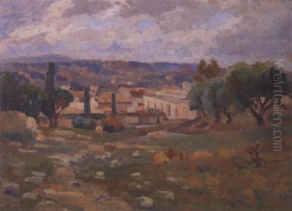 Chartreuse De Villeneuve Les Avignon Oil Painting by Abel Louis Alphonse Lauvray