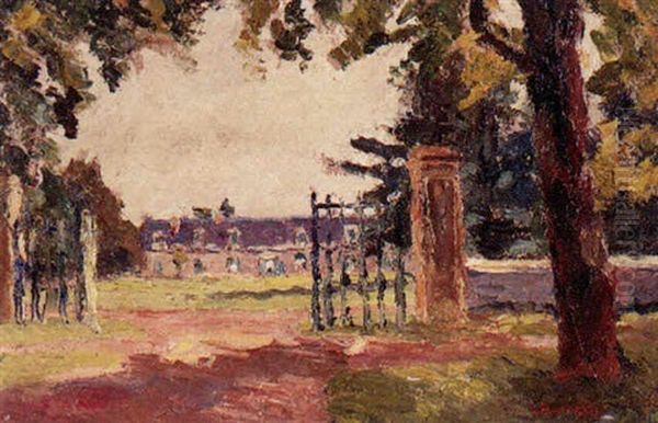 La Grille Du Chateau by Abel Louis Alphonse Lauvray