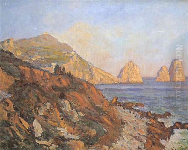 Les Roches Rouges Oil Painting by Abel Louis Alphonse Lauvray