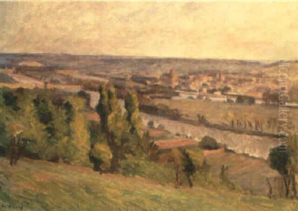 La Vallee De Mantes Oil Painting by Abel Louis Alphonse Lauvray