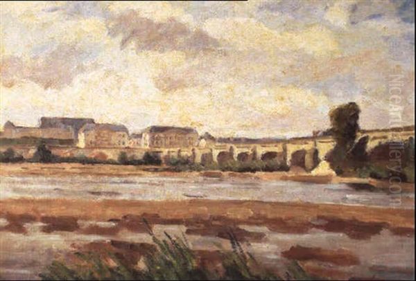 Bord De Loire Oil Painting by Abel Louis Alphonse Lauvray