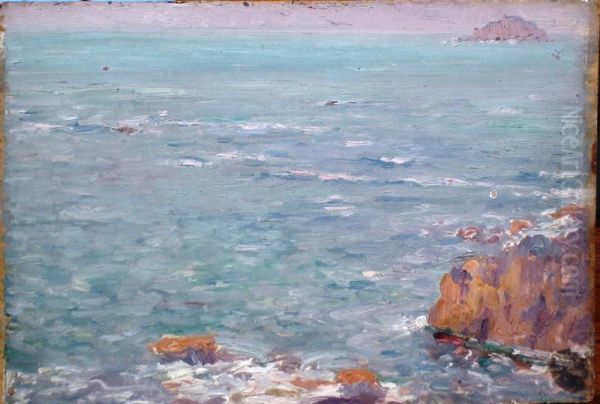 Rochers En Mer Oil Painting by Ferdinand Bellan