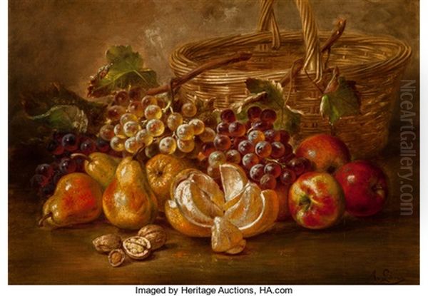 Still Life With Fruit Oil Painting by August Laux