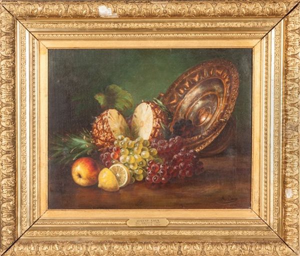 Still Life With Fruit Oil Painting by August Laux