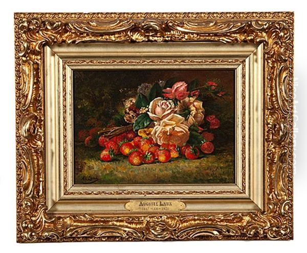 Floral Still Life Oil Painting by August Laux