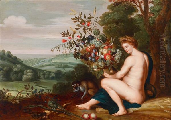 Die Gottin Ceres Als Allegorie Des Uberflusses Oil Painting by Geeraert De Lavallee