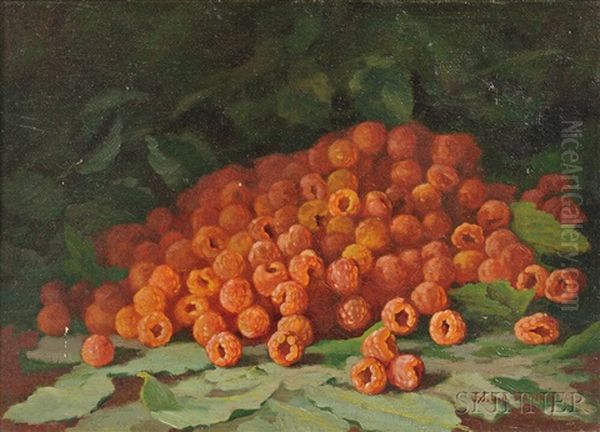 Still Life With Raspberries Oil Painting by Jonas Joseph LaValley