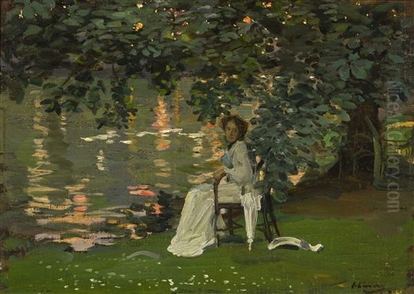 Under The Trees, Ranelagh Oil Painting by John Lavery