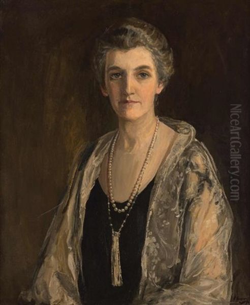 Portrait Of Mrs. John Francis Mcguire Oil Painting by John Lavery