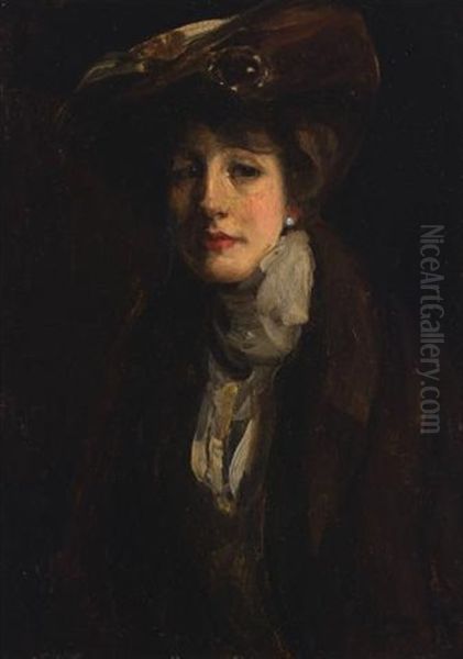 Portrait Of The Artist's Wife Oil Painting by John Lavery