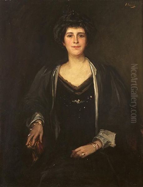 Portrait Of Mary Barron Tottie, Oil Painting by John Lavery