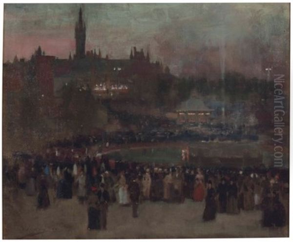 Glasgow University And The Great Exhibition Oil Painting by John Lavery