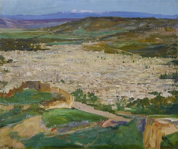 A View Of Fez Oil Painting by John Lavery