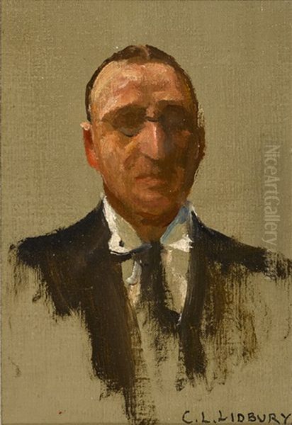 Portrait Sketch Of C.l. Lidbury Oil Painting by John Lavery