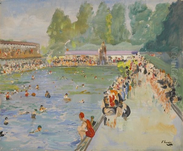 Chiswick Baths Oil Painting by John Lavery