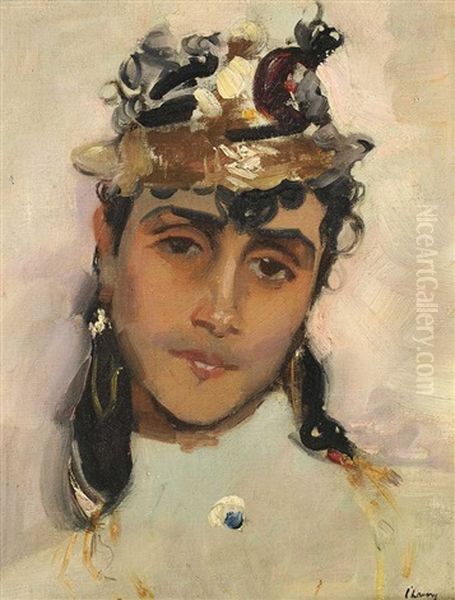 Portrait Of A Moorish Girl Oil Painting by John Lavery