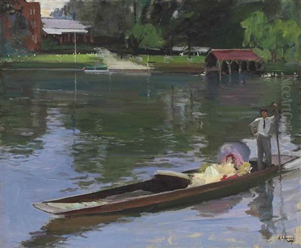 A Summer Evening - The Thames Oil Painting by John Lavery