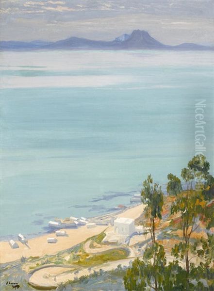 The Bay Of Tunis. Morning Oil Painting by John Lavery