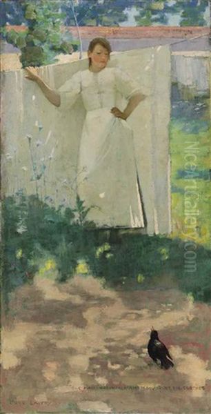 The Maid Was In The Garden Hanging Out The Clothes Oil Painting by John Lavery