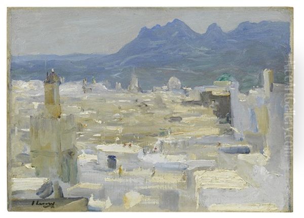 House Tops, Tetuan, View From The House Of The British Minister Oil Painting by John Lavery