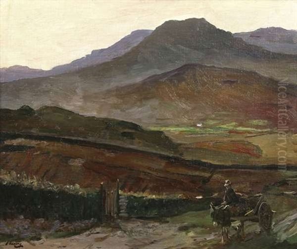 Bringing Home The Turf: The Kingdom Of Kerry Oil Painting by John Lavery