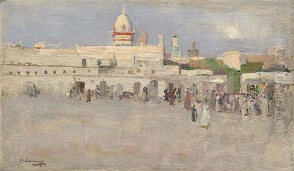 The Market Place, Tetouan Oil Painting by John Lavery