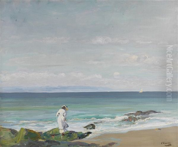 The New Moon, Moonrise Oil Painting by John Lavery