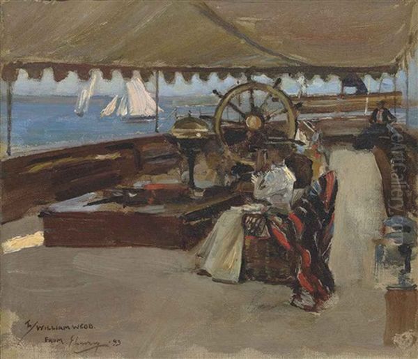 On The Clyde Oil Painting by John Lavery