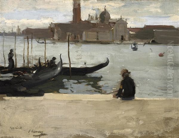 San Giorgio Maggiore From The Riva Dei Schiavoni, Venice Oil Painting by John Lavery