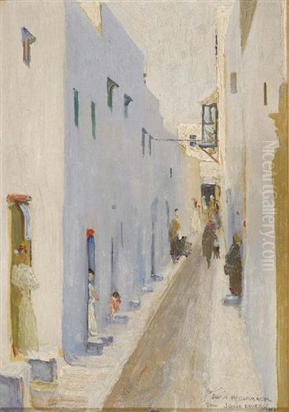 Rues De Femmes, Rabat Oil Painting by John Lavery