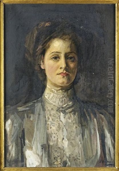 Portrait Of Betty Oil Painting by John Lavery