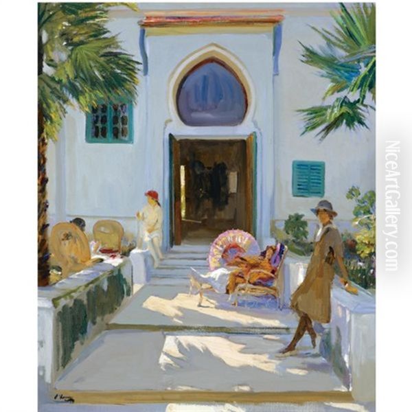 My Studio Door, Tangier Oil Painting by John Lavery